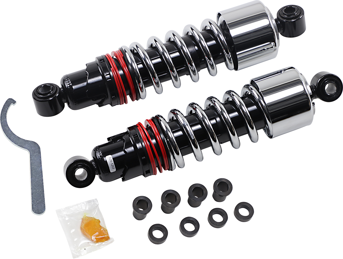 Slammer Plus Shocks - 10.5" - Chrome - FXD