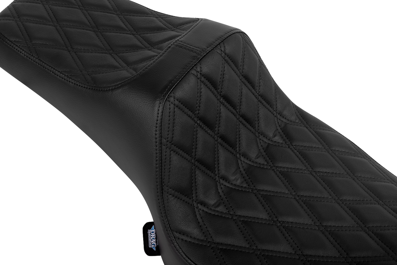 Predator III 2-Up Seat - Vinyl - Double Diamond - Black Stitch - Chieftain '25/Challenger '20-'25
