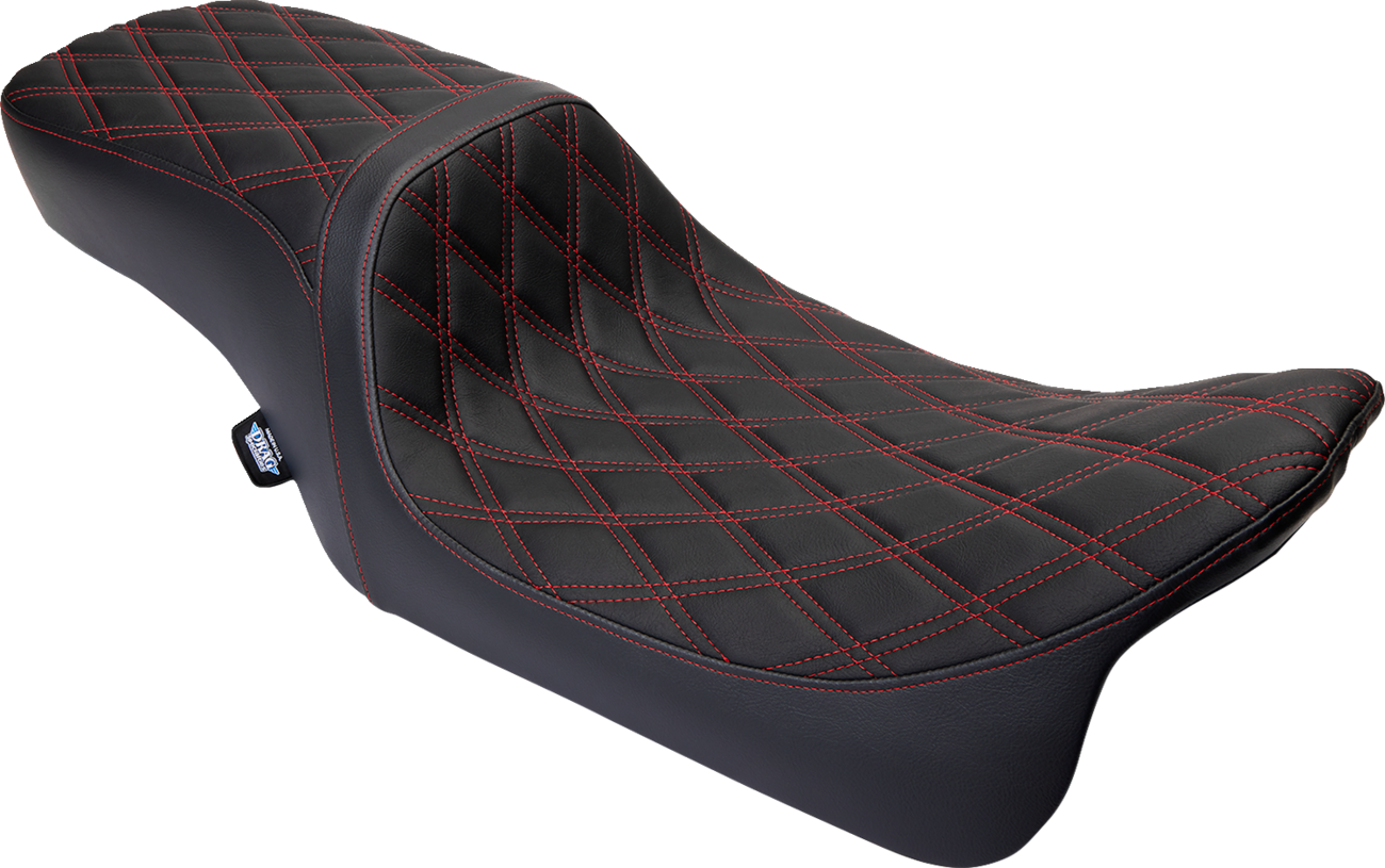 Predator 2-Up Seat - Vinyl - Double Diamond Red Stitch - W/O Backrest - FL '08-'23