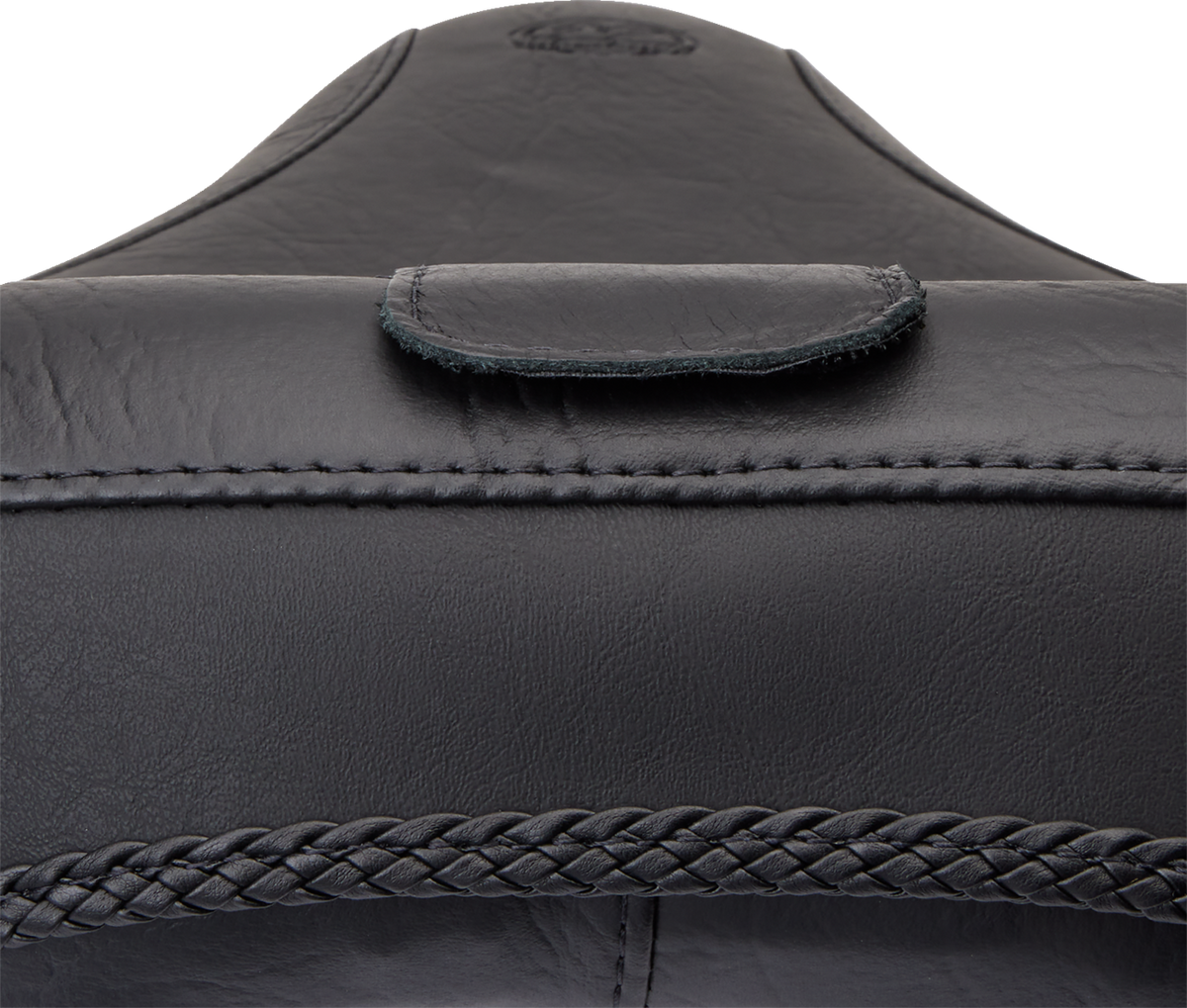 Wide Solo Seat - With Backrest - Vintage - Black - Smooth - FLST '00-'05