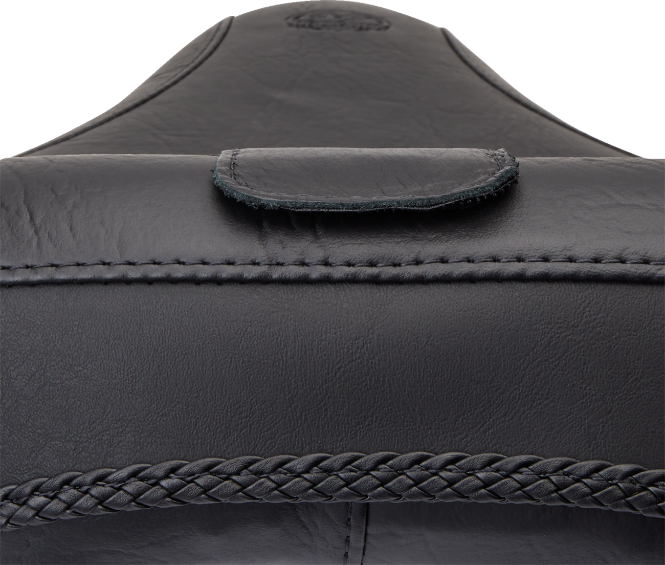 Wide Solo Seat - With Backrest - Vintage - Black - Smooth - FLST '00-'05