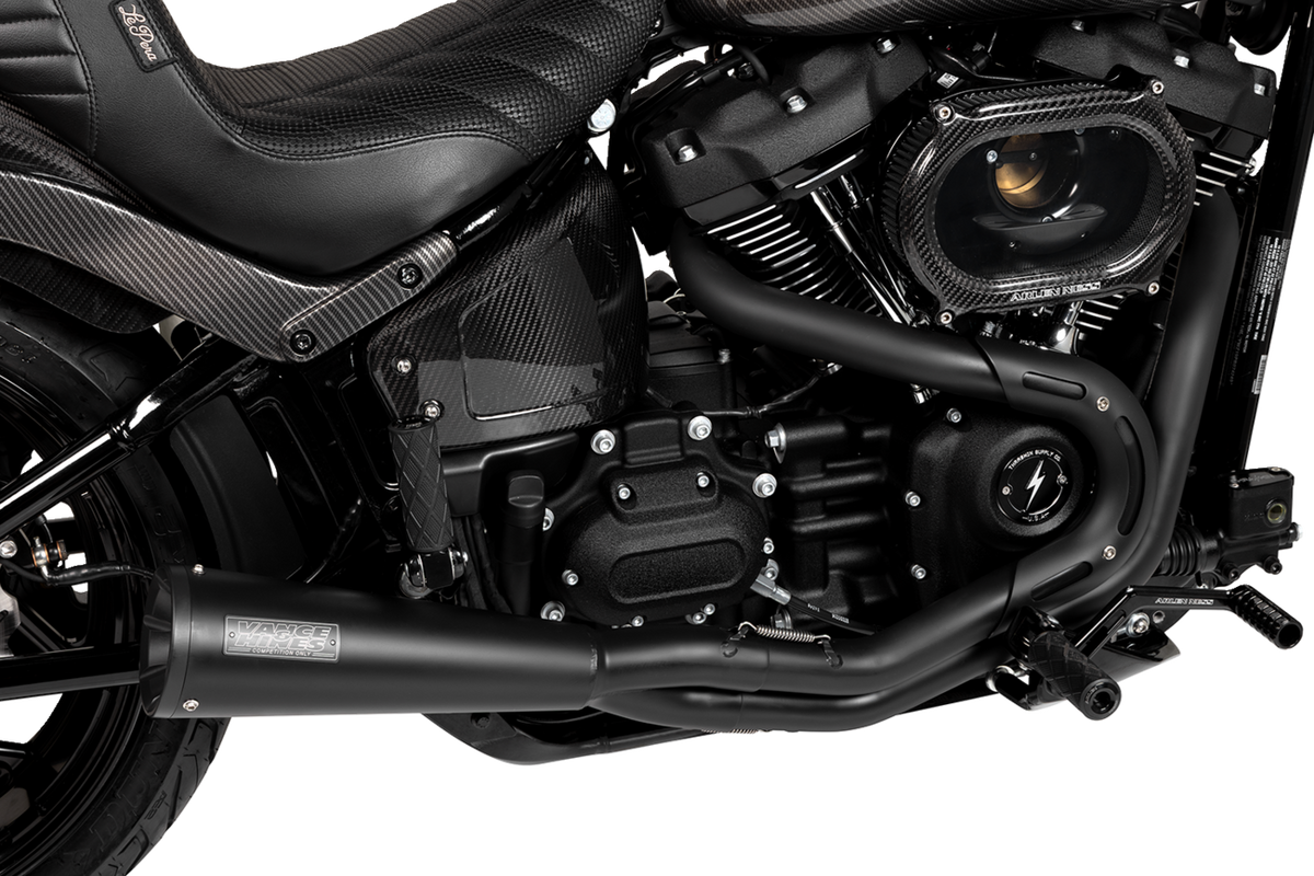 2-Into-1 Upsweep Exhaust System - Black - Stainless Steel