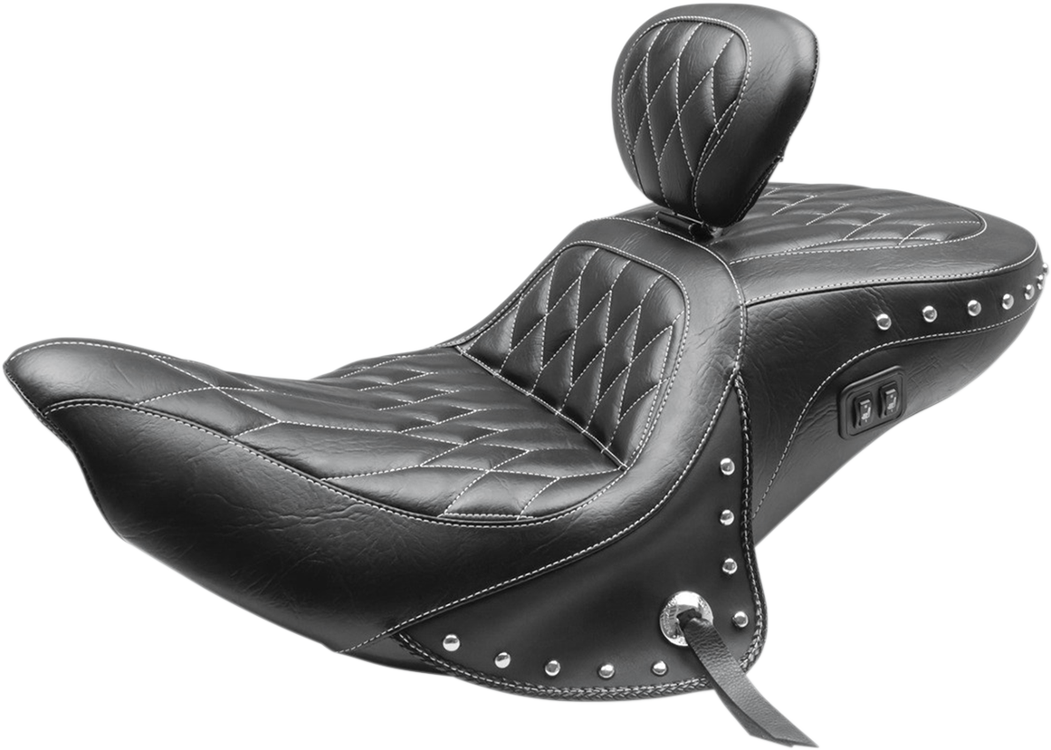 Heated Seat - With Backrest - Diamond - Chief/Chieftan/Roadmaster/Dark Horse '14-'24
