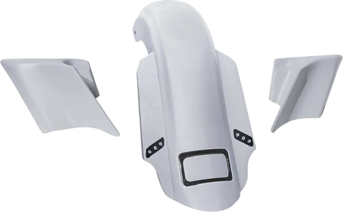 Rear Fender Kit - With Side Covers - Black Plate Frame - Thunder Bolts