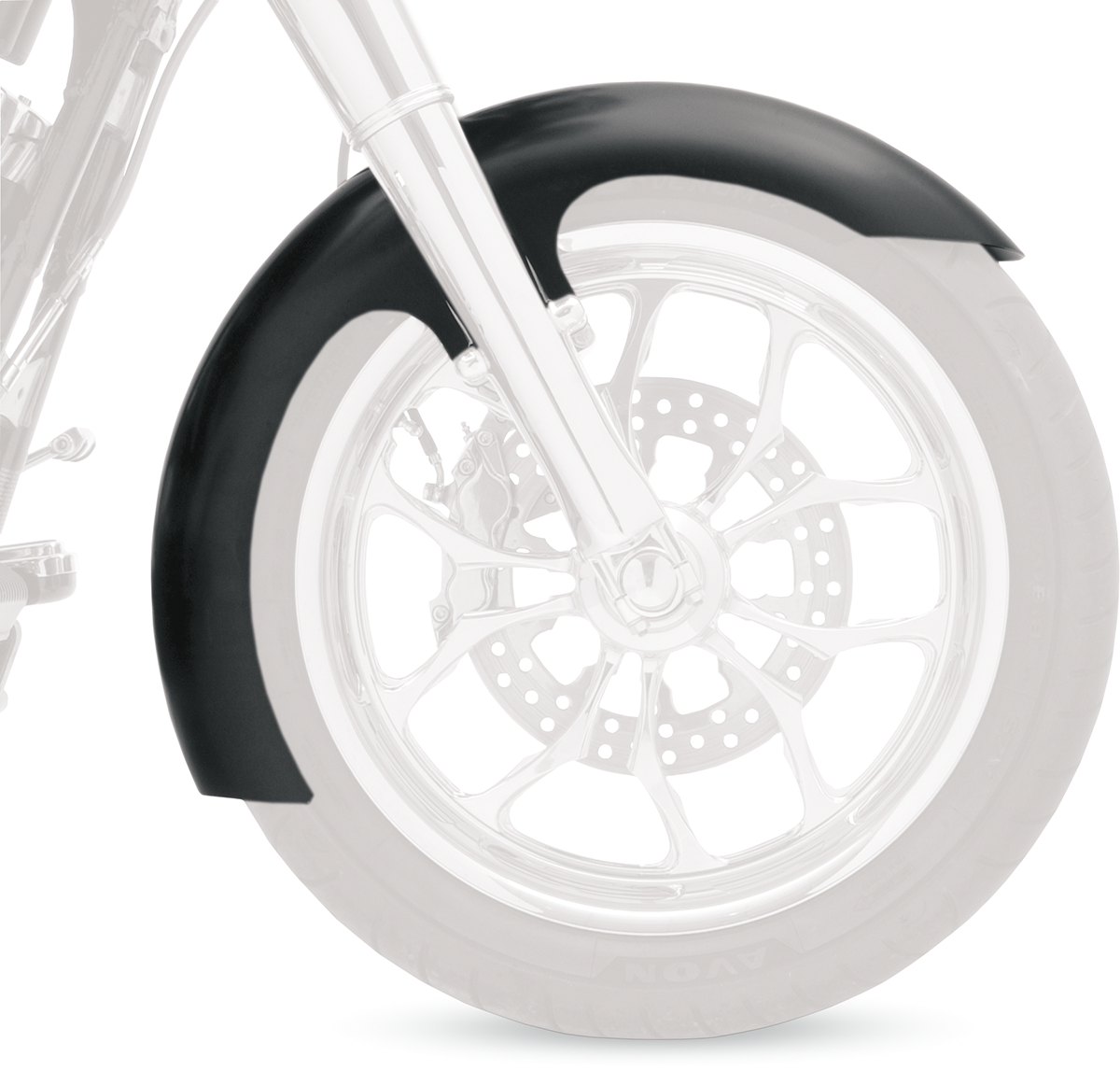 Slicer Front Fender - Black - 21" - HD Dyna/Softail