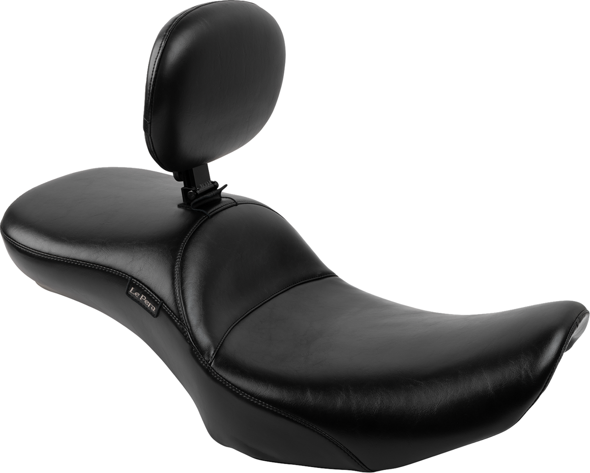 Maverick Daddy Long Legs Seat - With Backrest - Smooth - FLH/FLT '23-'25