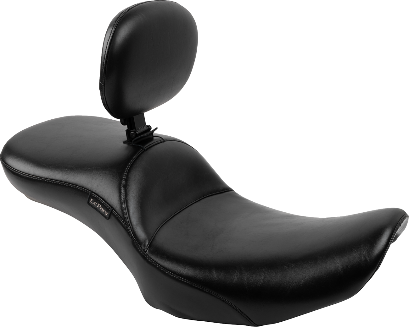 Maverick Daddy Long Legs Seat - With Backrest - Smooth - FLH/FLT '23-'25