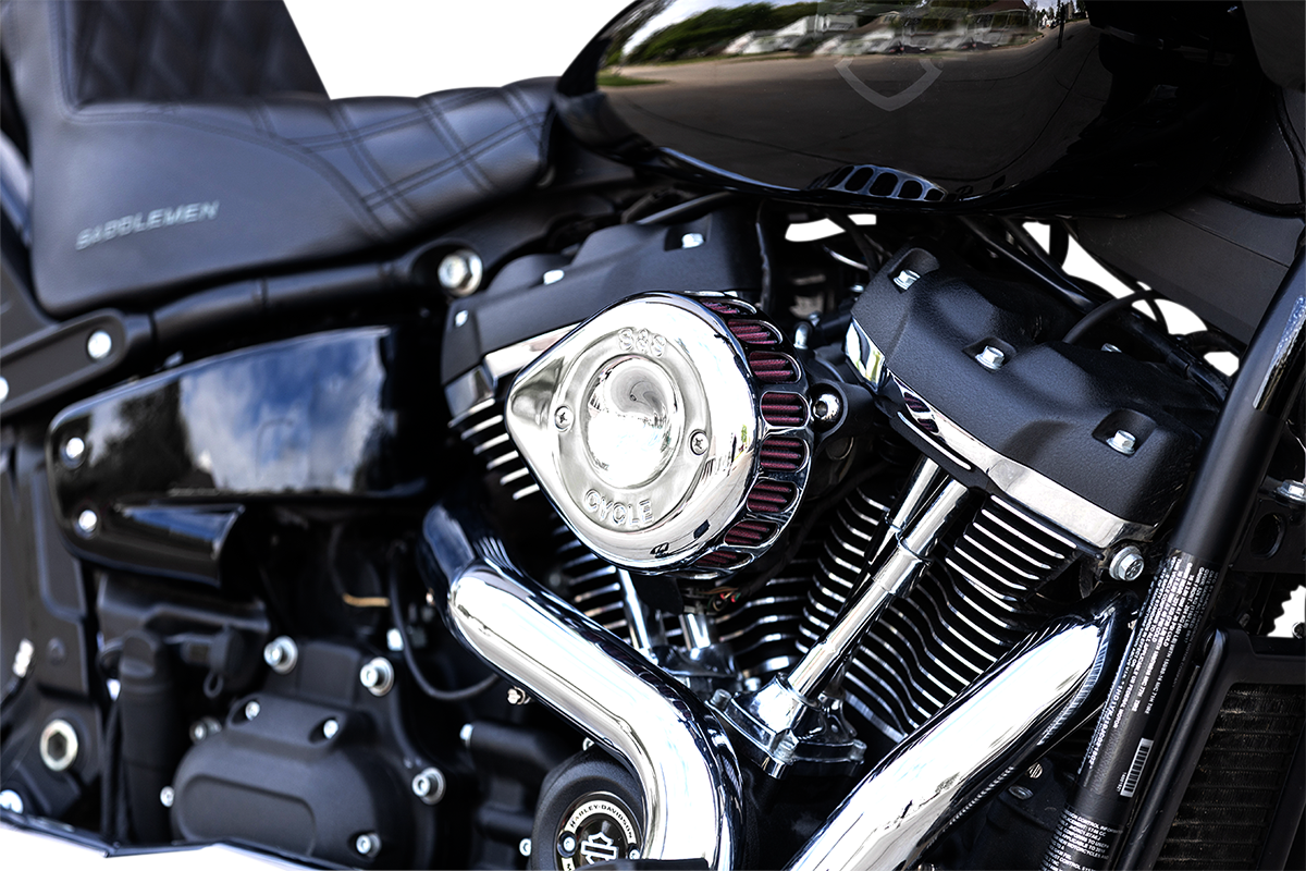 Mini Teardrop Stealth Air Cleaner Kit - Chrome