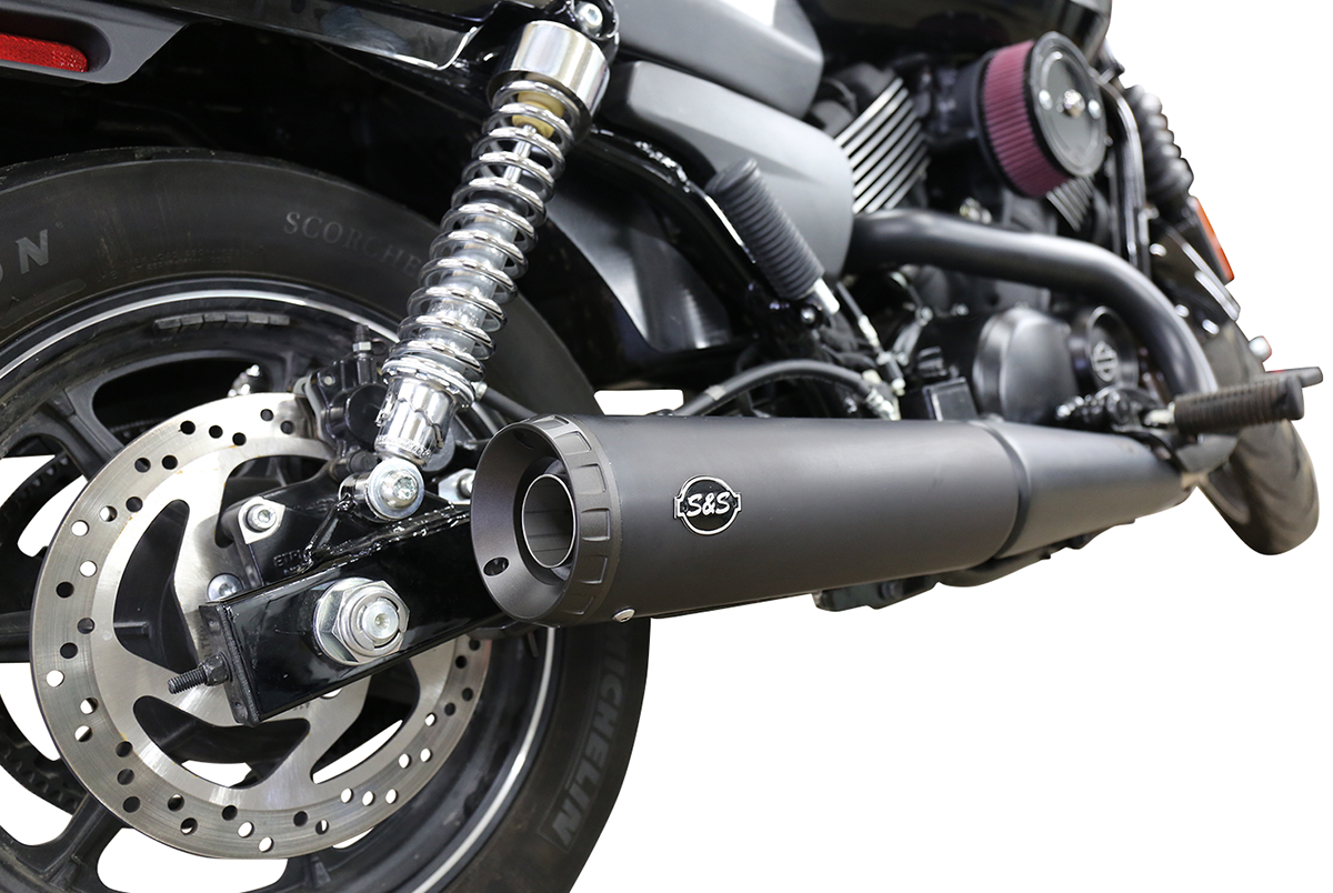 Grand National Slip-On Muffler - 4" - Black Ceramic - XG500/750