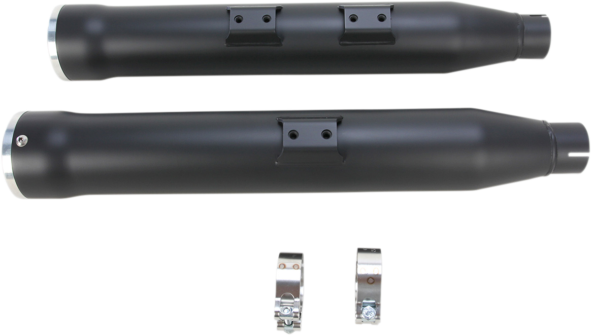 Slip-On Mufflers With Race Pro Tips - 3" - Black - '07-'17 FLSTF/FXSTD