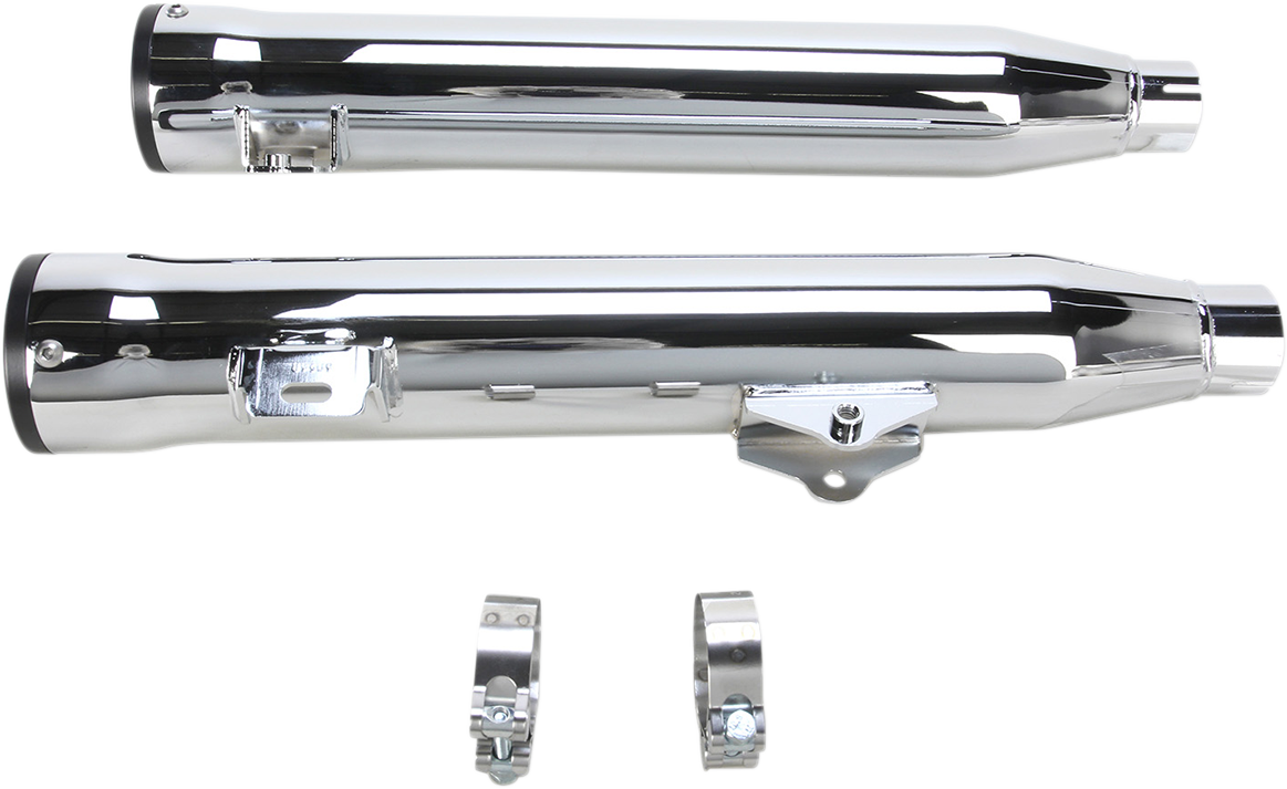 Slip-On Mufflers With Race-Pro Tips - 3" - Chrome - FXDWG '10-'17