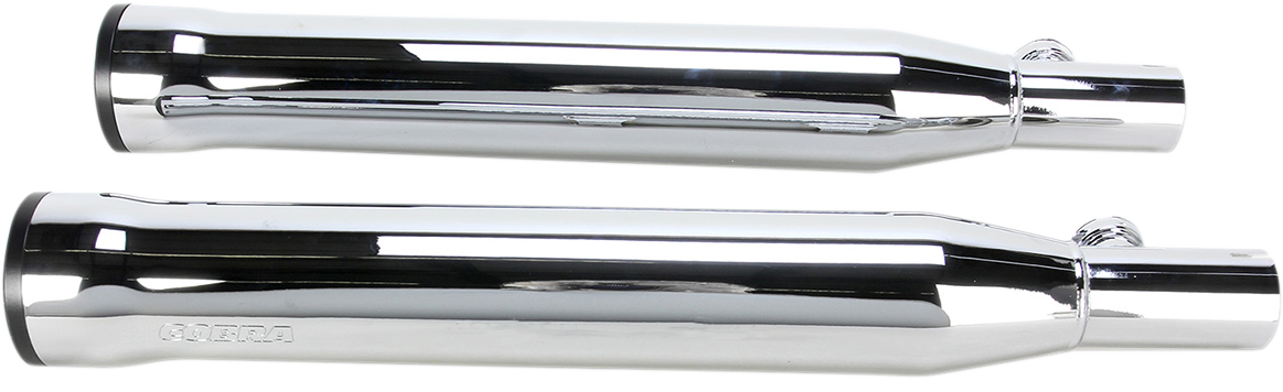 Slip-On Mufflers With Race Pro Tips - 3" - Chrome - '00-'06 FXST/B/C/S, FLST/C