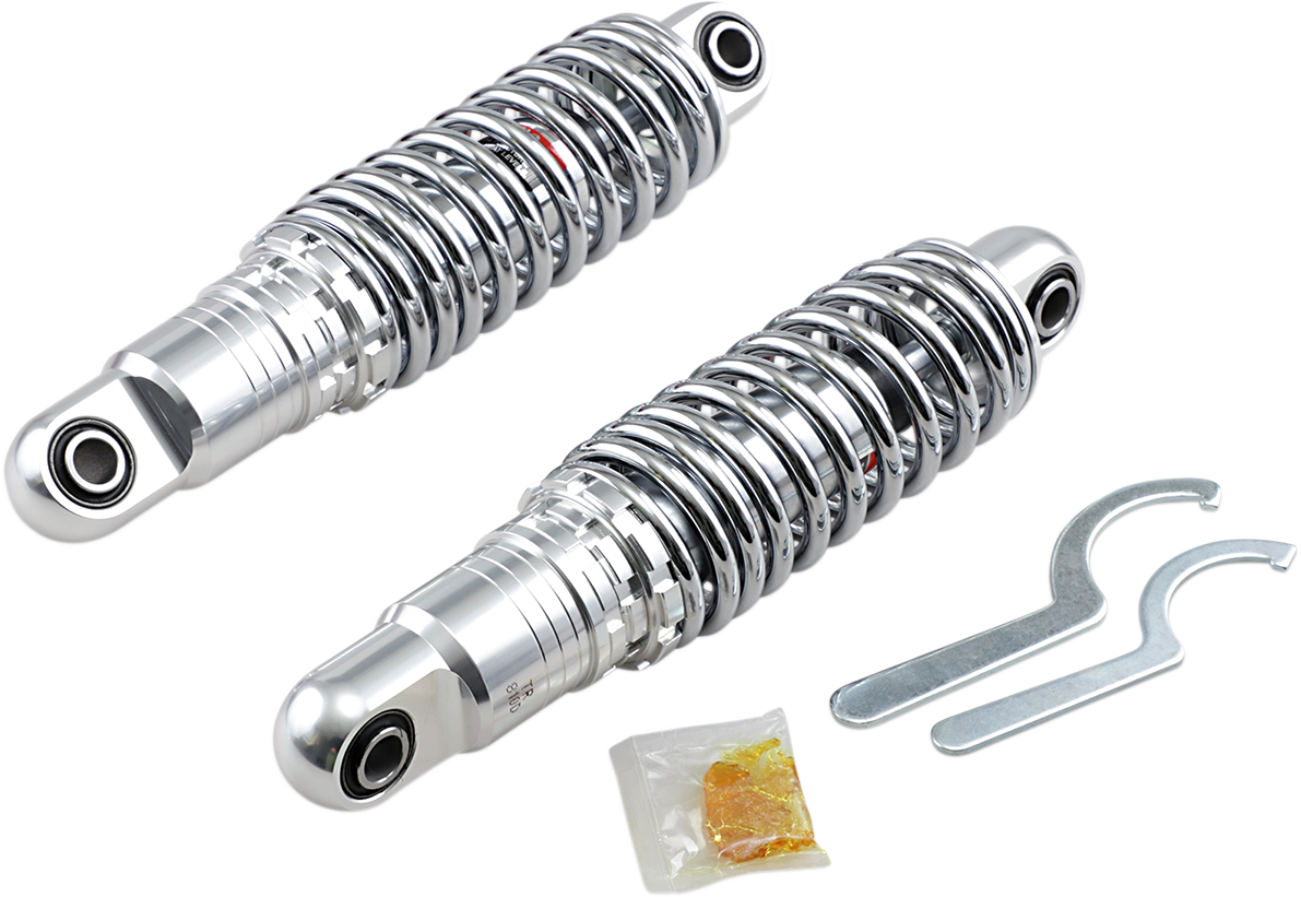 Premium Ride-Height Adjustable Shocks - 11" - Heavy Duty - Chrome
