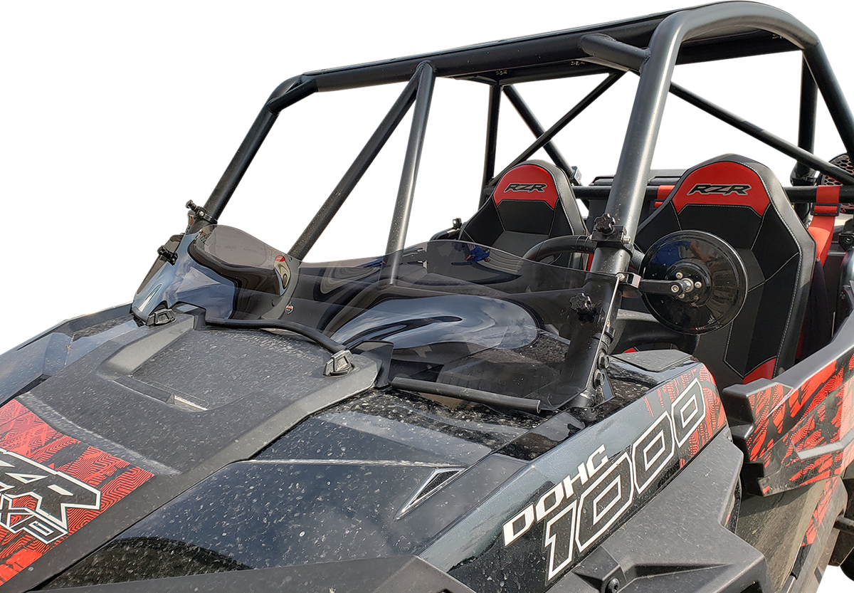 Flare® Windshield - 6-1/4" - Dark Smoke - RZR