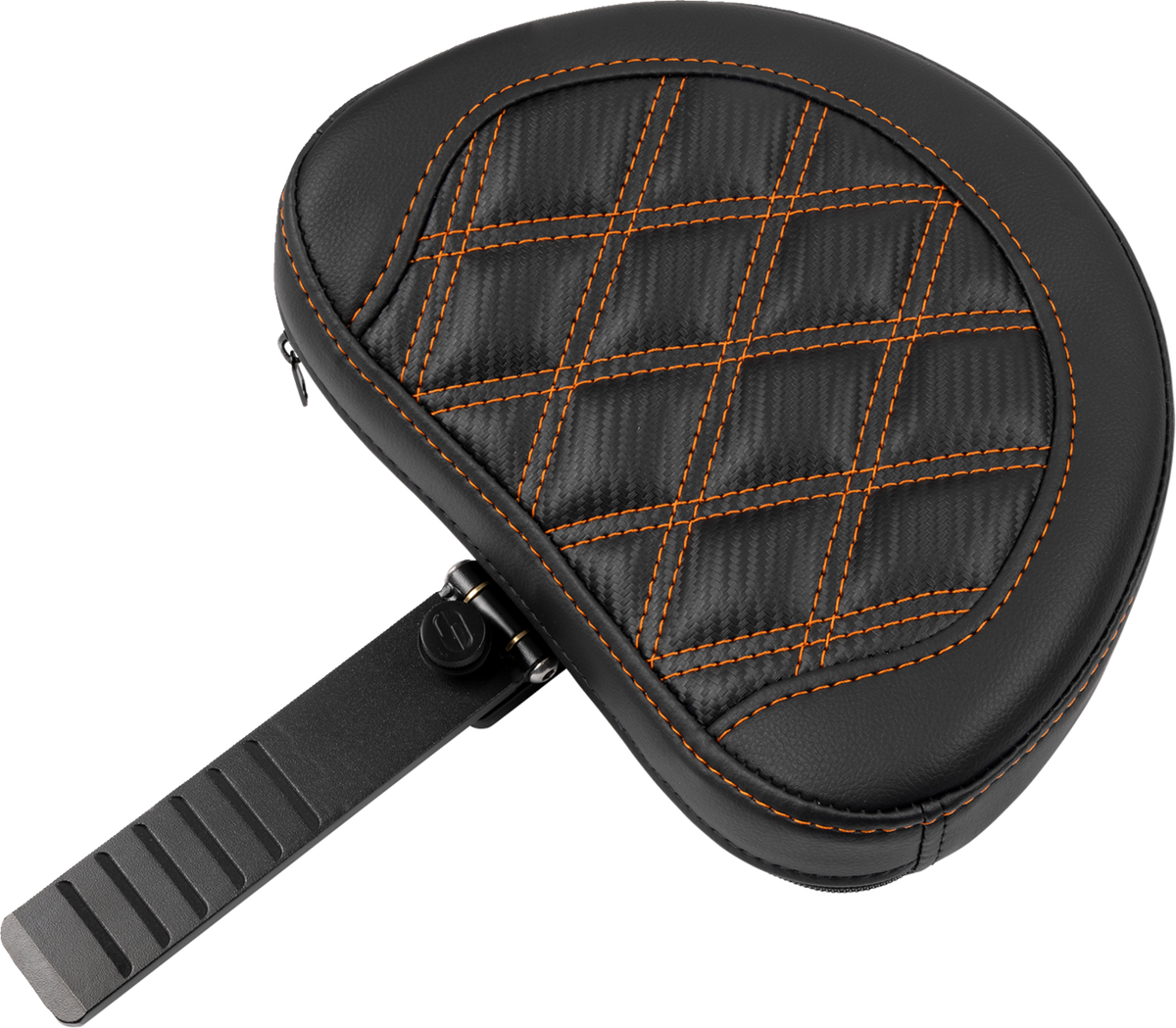 Roadsofa™ Extended Reach Seat - With Backrest - Lattice Stitch - Orange Stitch - FLTR/FLHX '23-'24