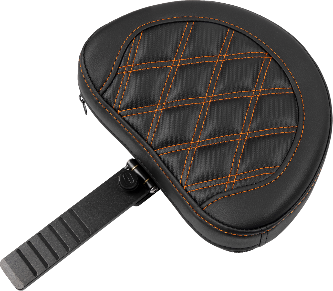 Roadsofa™ Extended Reach Seat - With Backrest - Lattice Stitch - Orange Stitch - FLTR/FLHX '23-'24