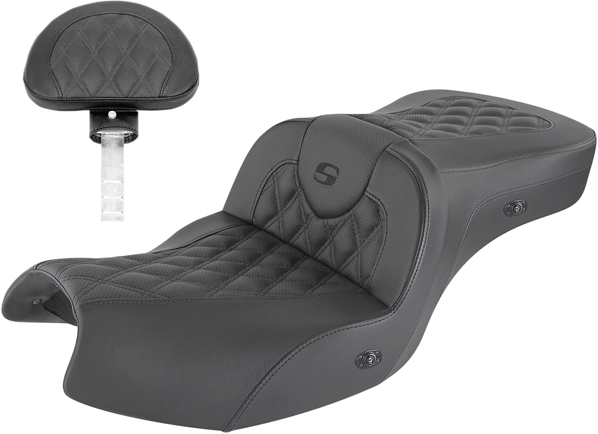 Heated Roadsofa™ Seat - Lattice Stitch - W/ Backrest - GL