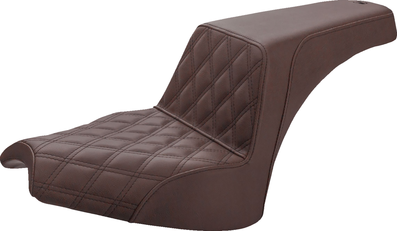 Step-Up Seat - Front Lattice Stitch/Rear Smooth - Brown - Chief