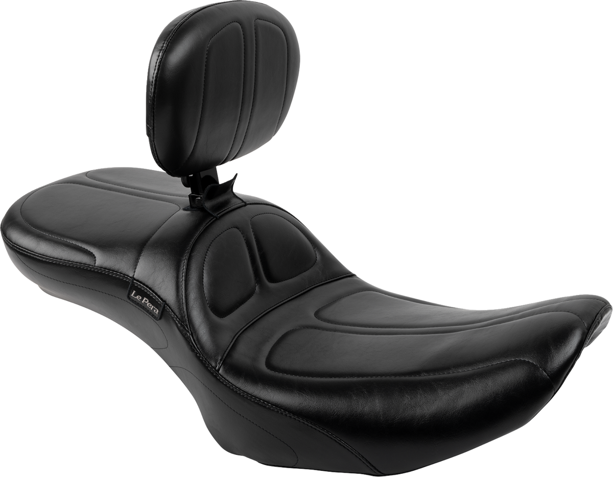 Maverick Daddy Long Legs Seat - With Backrest - Black - FLH/FLT '23-'25