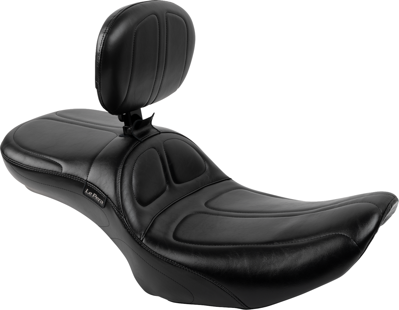 Maverick Daddy Long Legs Seat - With Backrest - Black - FLH/FLT '23-'25