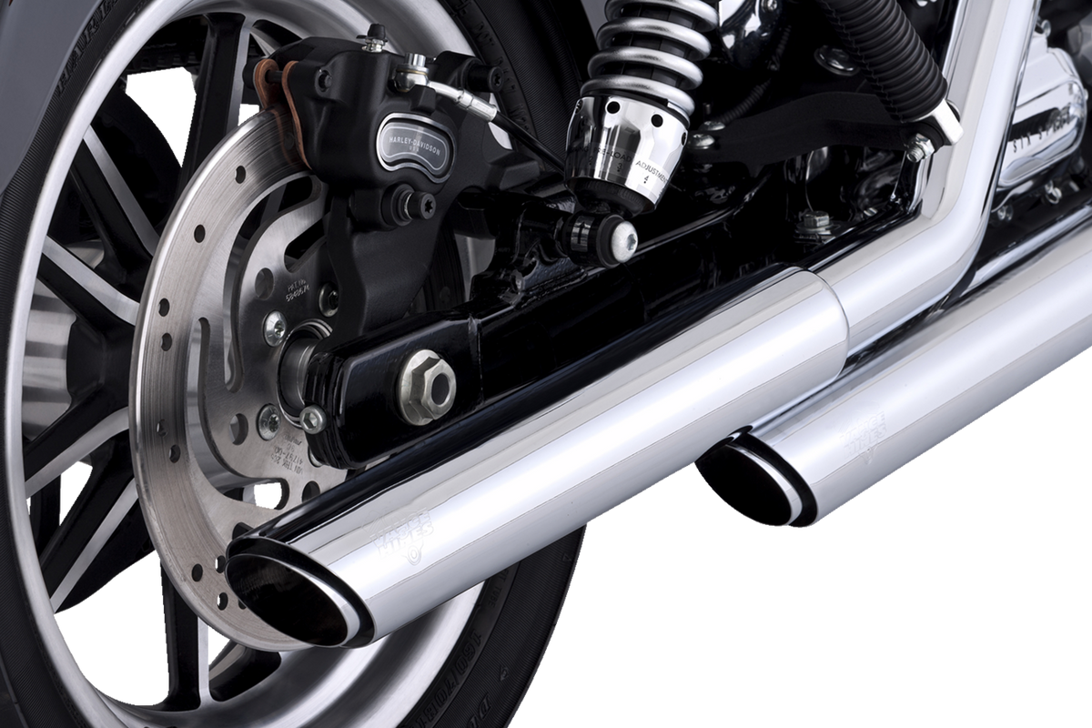 3" Twin Slash Slip-On Muffler - Chrome