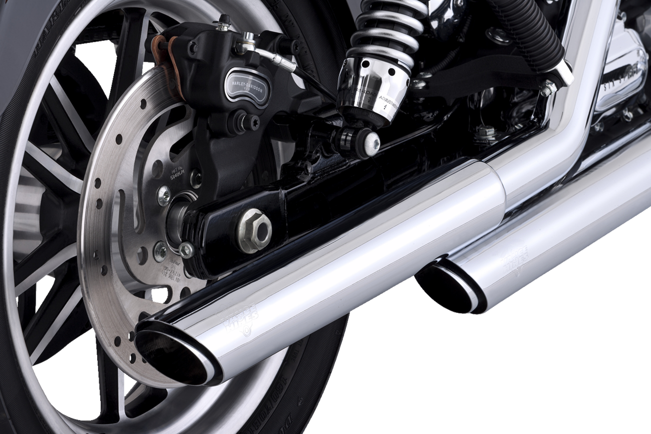 3" Twin Slash Slip-On Muffler - Chrome