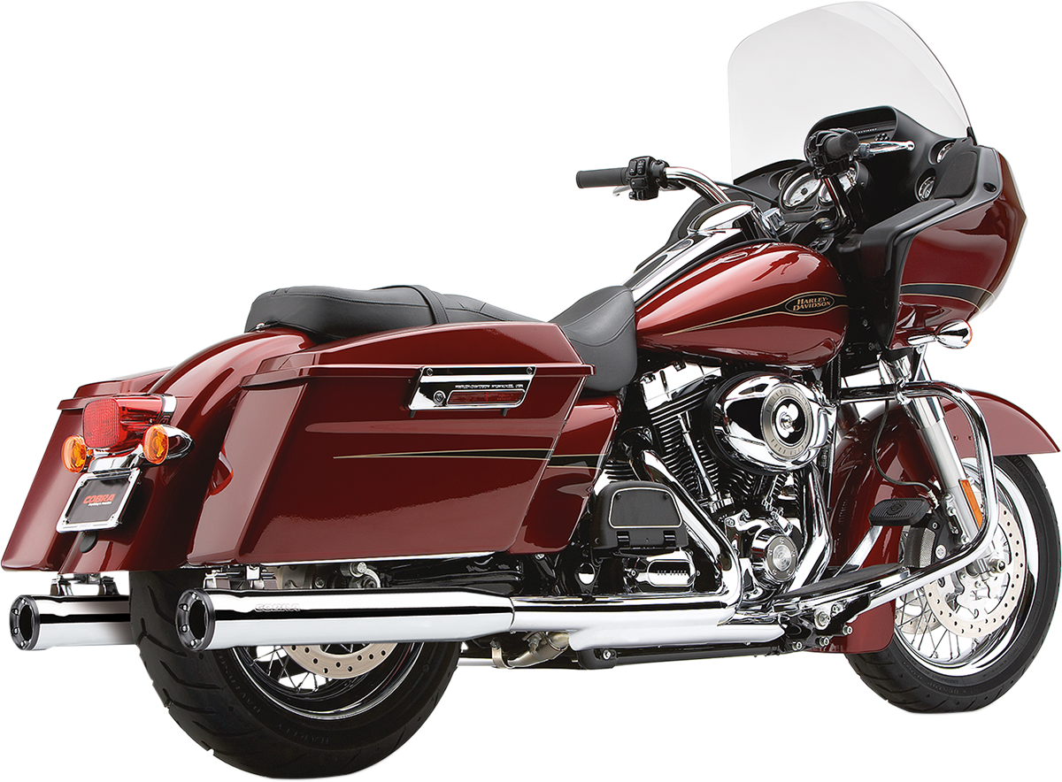 Slip-On Mufflers With Race-Pro Tips - 3" - Chrome - '95-'16 FLHT
