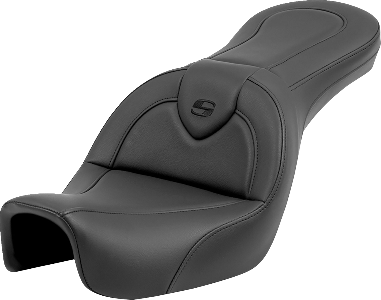 Roadsofa™ Seat - Without Backrest - Black/Black Stitching - FXD '06-'17