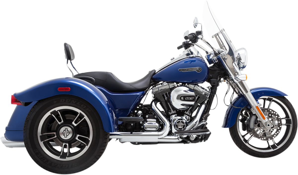 Twin Slash Slip-On Mufflers - Chrome - Freewheeler