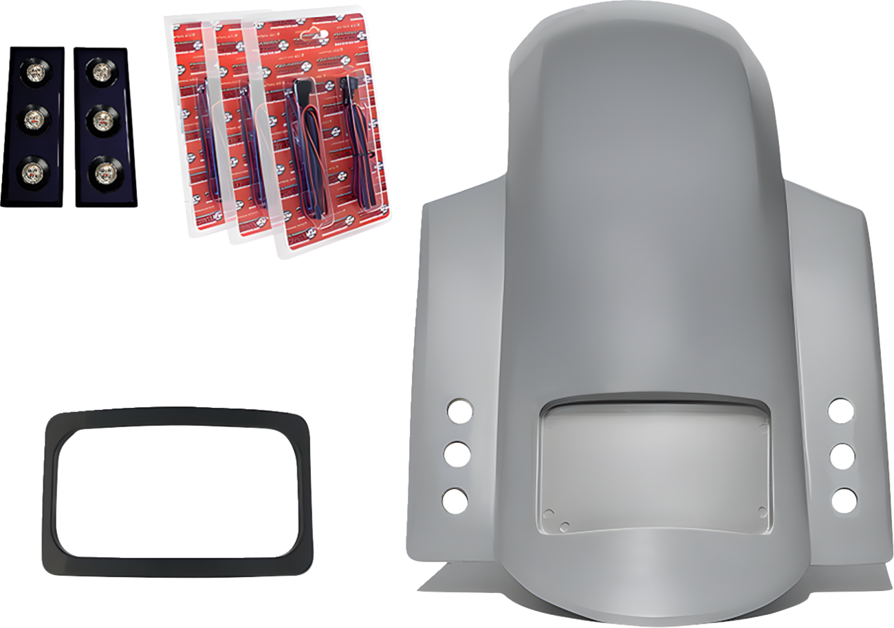Short Rear Fender - Sport - With Black Plate Frame - Thunder-Pod Taillight