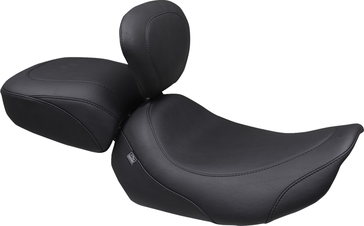 Wide Tripper™ Solo Seat - Backrest Receiver - Black Stitch - FLT/FLH '23-'26
