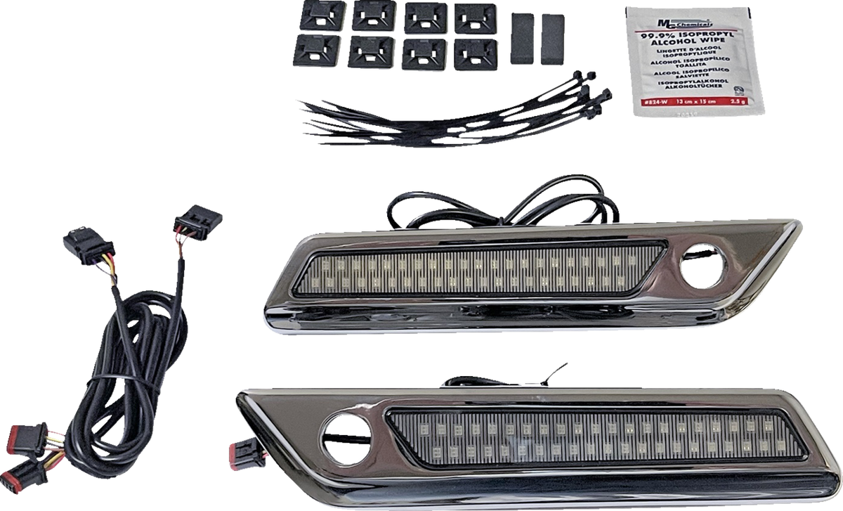 Latch Light - Saddlebag - Dual Color - Smoke - Chrome
