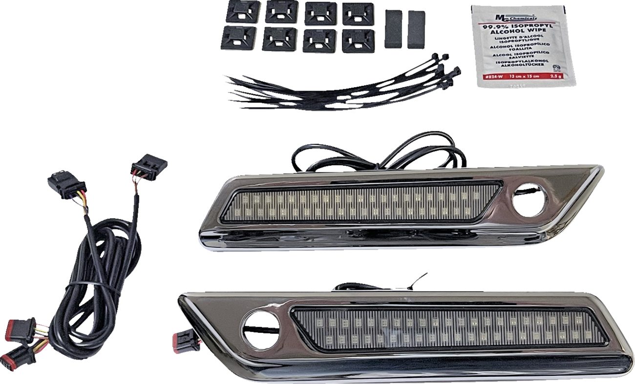 Latch Light - Saddlebag - Dual Color - Smoke - Chrome