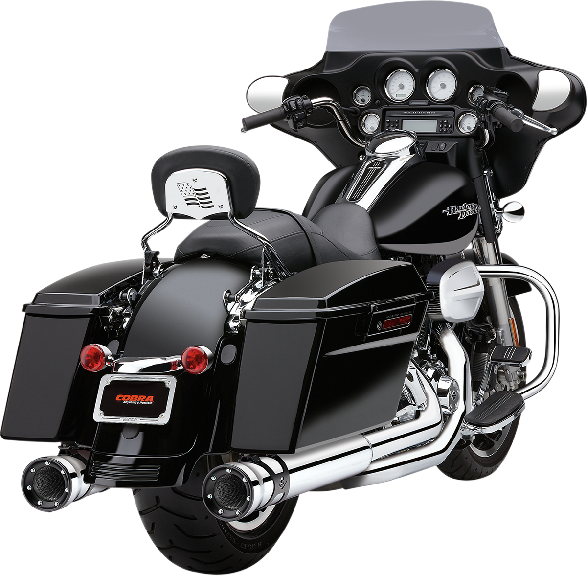Race-Pro Slip-On Mufflers - Chrome - '95-'16 FLH