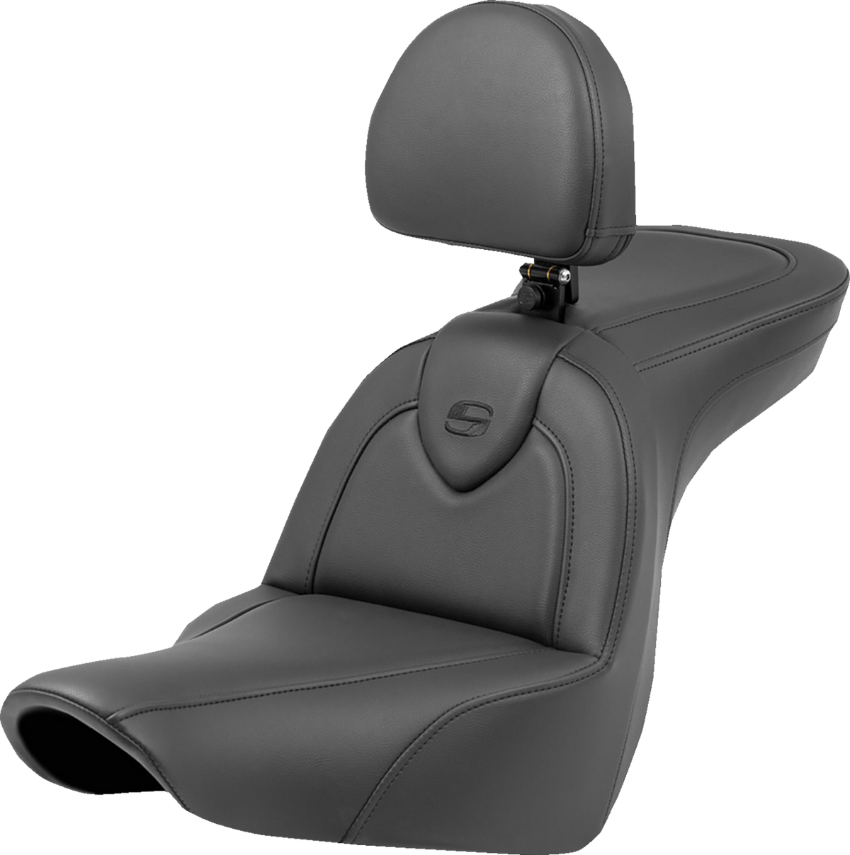 Roadsofa™ Seat - With Backrest - Black/Black Stitching - FXLR/FLSB '18-'23
