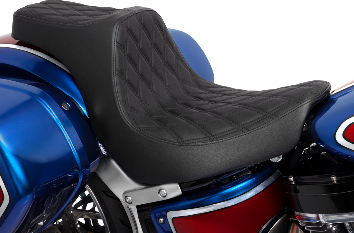 Predator III 2-Up Seat - Vinyl - Double Diamond - Black Stitching - FL/FX '18-'24