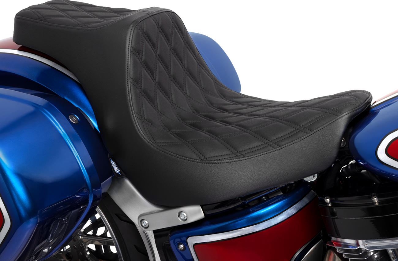 Predator III 2-Up Seat - Vinyl - Double Diamond - Black Stitching - FL/FX '18-'24