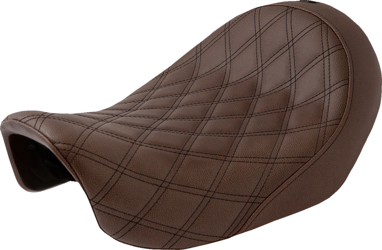 Renegade™ Solo Seat - Lattice Stitched - Brown - Dyna '06-'17