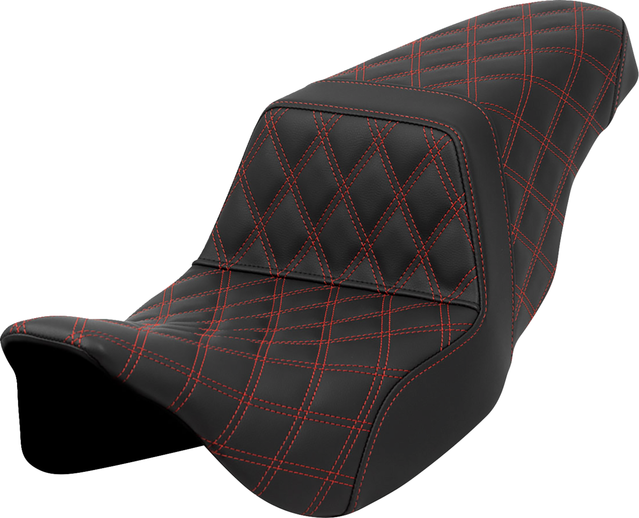 Step-Up Seat - Lattice Stitch - Red Stitch - FLH/FLT '08-'23