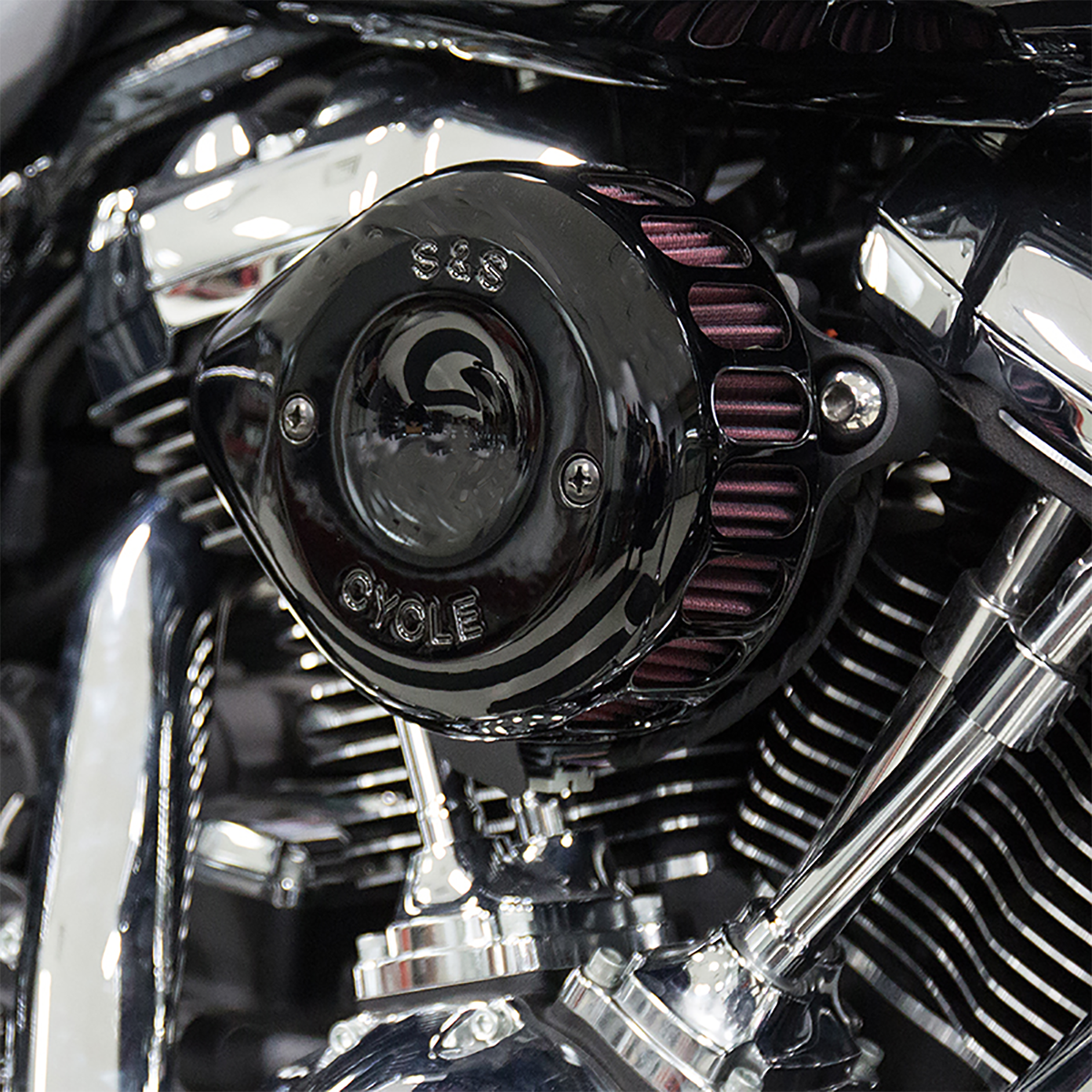 Mini Teardrop Stealth Air Cleaner Kit - Gloss Black