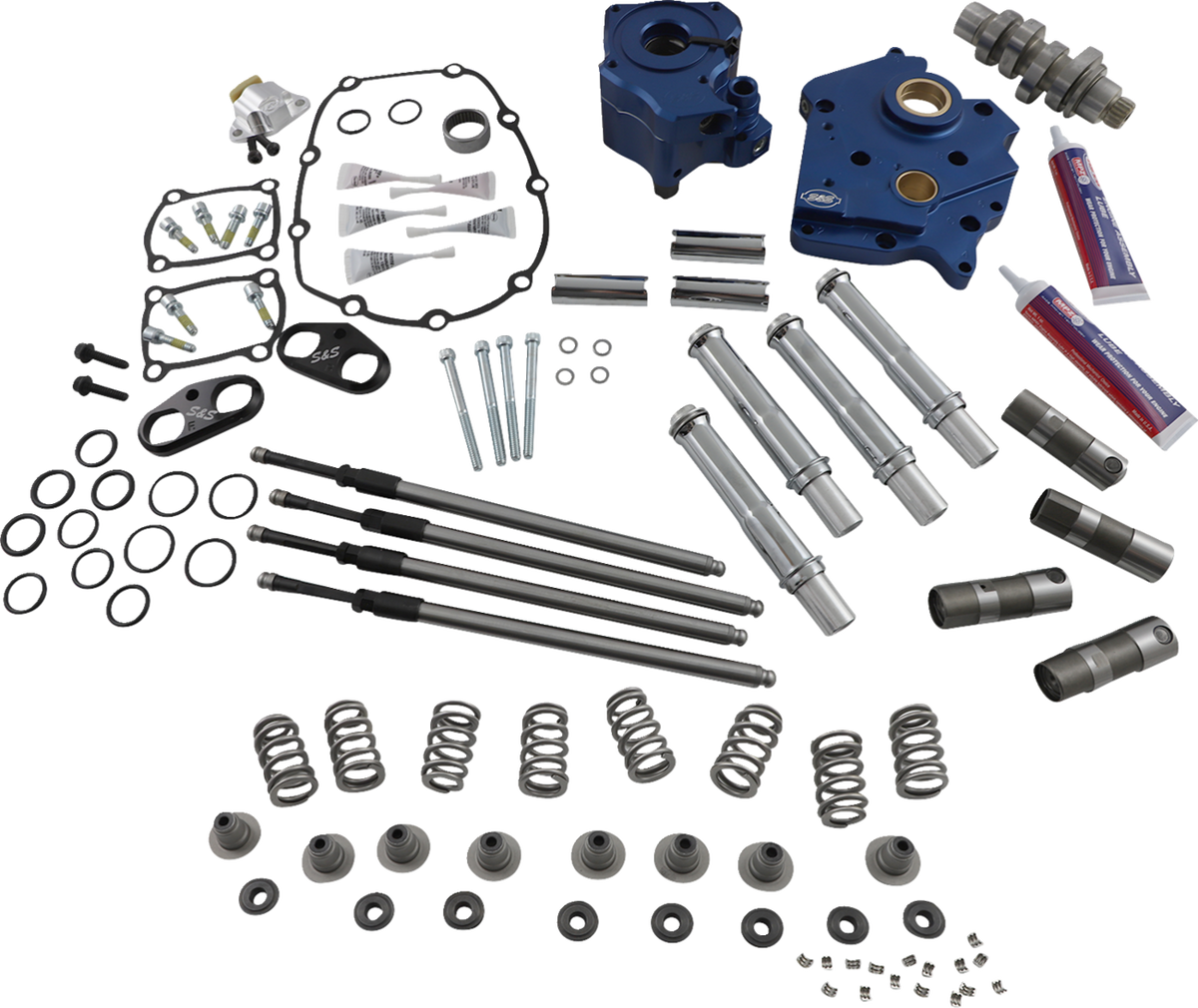 Cam Chest Kit With Plate - Chain Drive - Oil Cooled - 540 Cam - Chrome Pushrods - M8