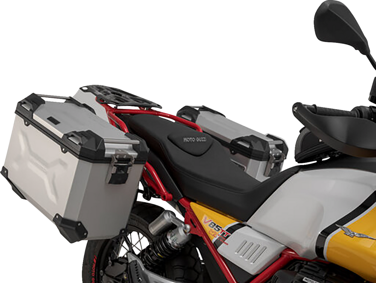 TRAX ADV Aluminum Case System - Silver - Moto Guzzi V85 TT '19-'24