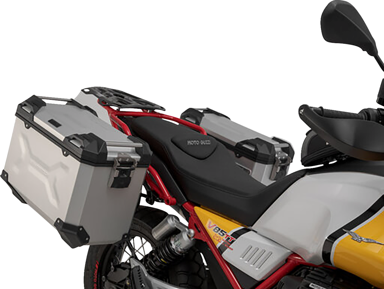 TRAX ADV Aluminum Case System - Silver - Moto Guzzi V85 TT '19-'24