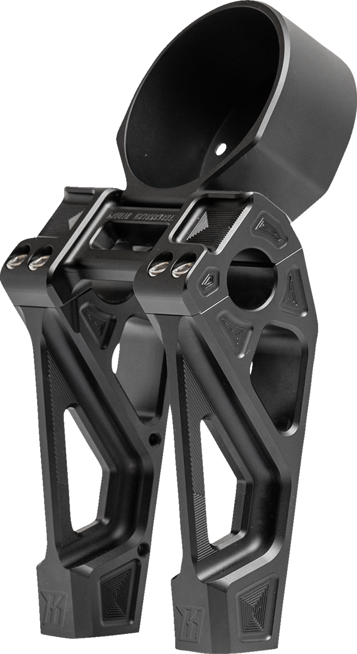 Fastback Risers - Includes Clamp - 6" - Black