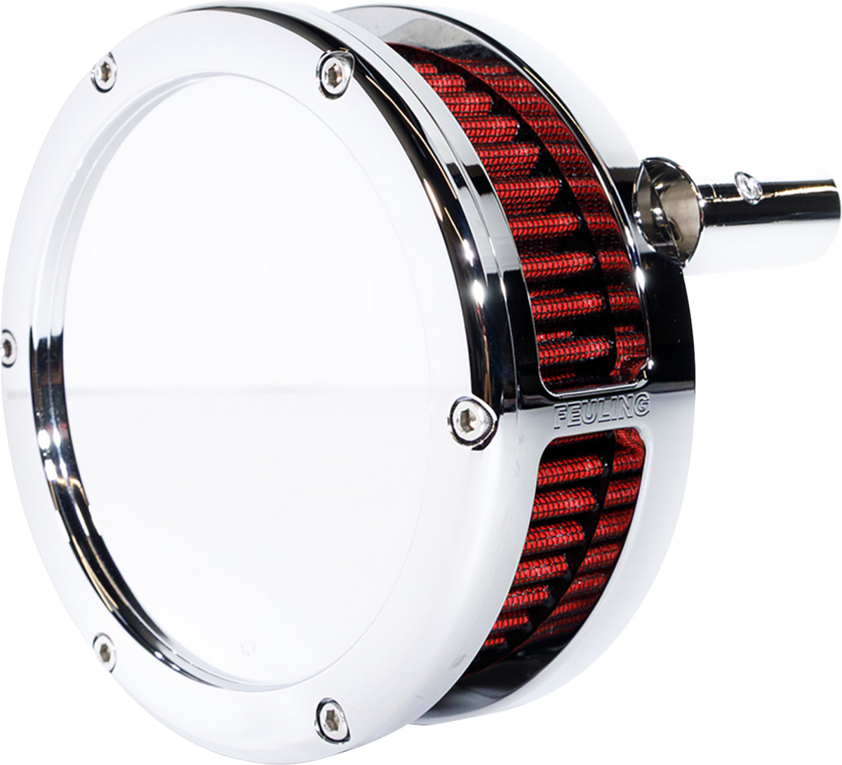 Slim BA Air Cleaner Kit - Chrome - Red Filter - Twin Cam