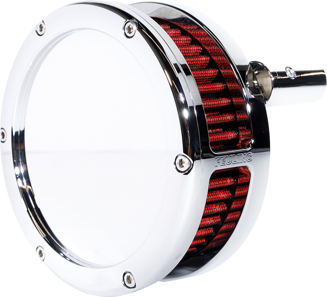 Slim BA Air Cleaner Kit - Chrome - Red Filter - Twin Cam