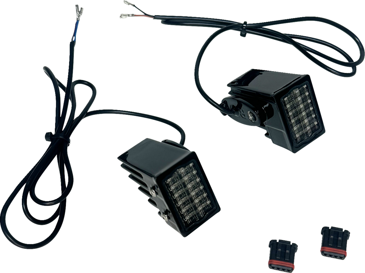Rear Strut Mount LED Turn Signals - Black With Smoke Lens