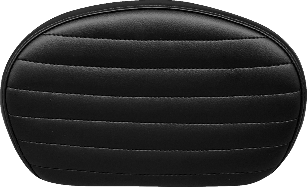 Sissy Bar Pad - Medium - Pleated - Dull Black