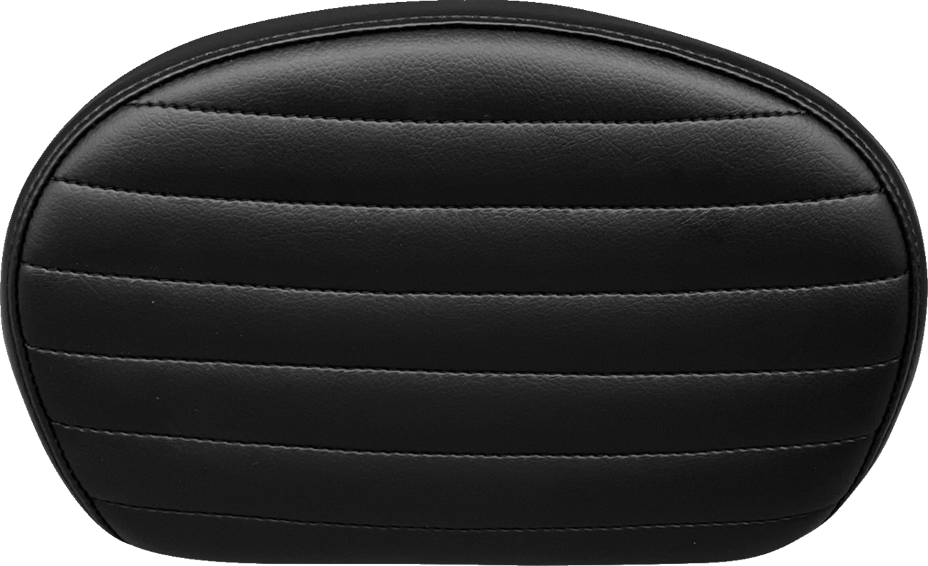 Sissy Bar Pad - Medium - Pleated - Dull Black
