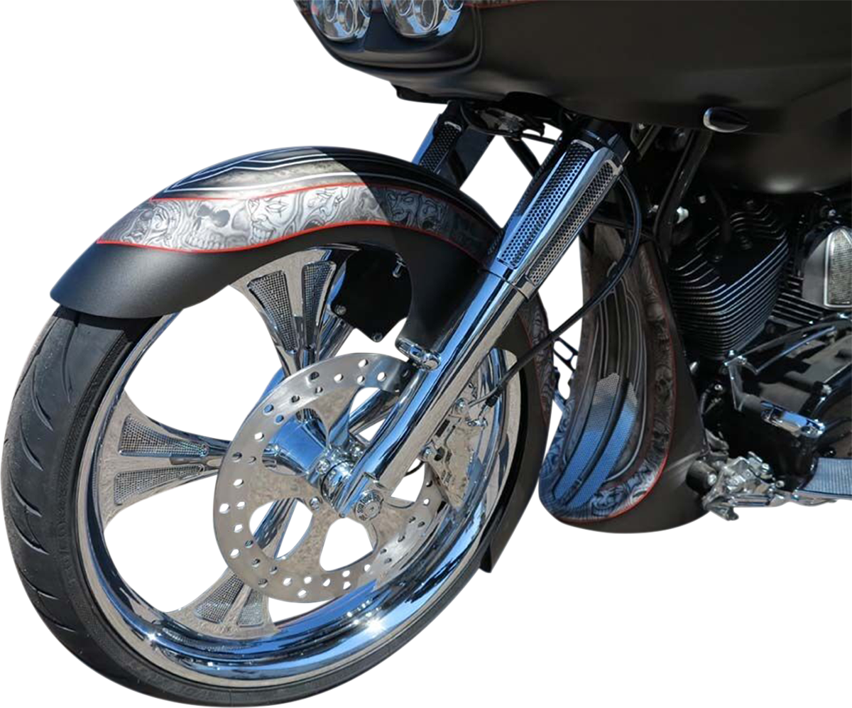 Thicky Front Fender - 21" Wheel - With Satin Spacers